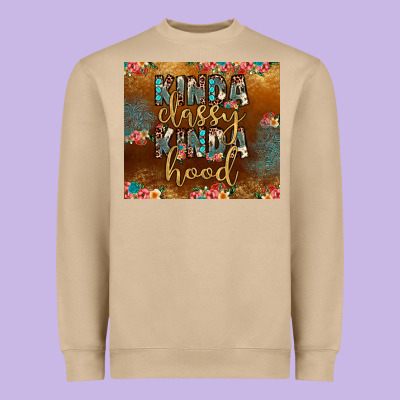 Kinda Classy Kinda Hood Heavyweight Sweatshirt Designed By Jahusdesignshop