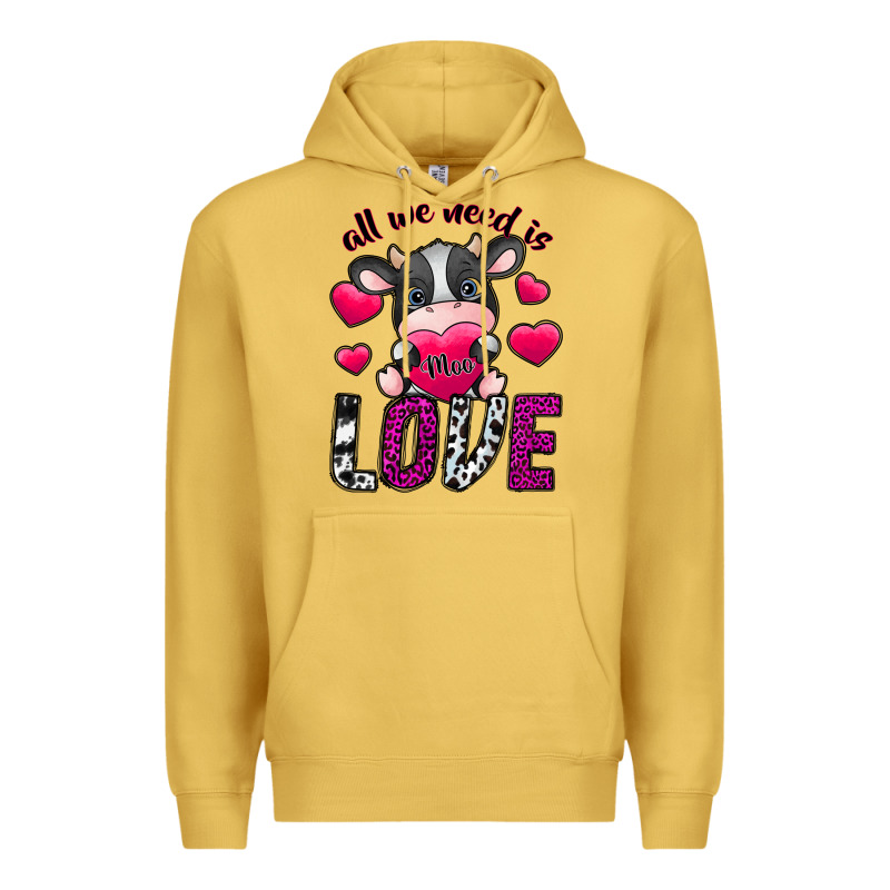 All We Need İs Moo Love Premium Hoodie by SublimationCraftShop | Teevron