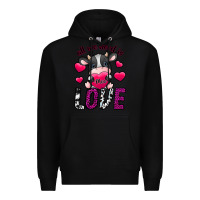 Black All We Need İs Moo Love Premium Hoodie - SublimationCraftShop