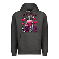 Charcoal Heather All We Need İs Moo Love Premium Hoodie - SublimationCraftShop