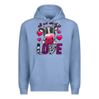 Colony Blue All We Need İs Moo Love Premium Hoodie - SublimationCraftShop