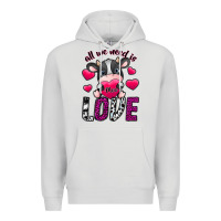 Dove Grey All We Need İs Moo Love Premium Hoodie - SublimationCraftShop