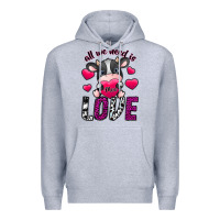Heather Grey All We Need İs Moo Love Premium Hoodie - SublimationCraftShop