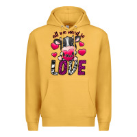 Mustard All We Need İs Moo Love Premium Hoodie - SublimationCraftShop