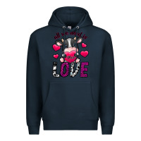 Navy All We Need İs Moo Love Premium Hoodie - SublimationCraftShop
