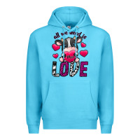Ocean Blue All We Need İs Moo Love Premium Hoodie - SublimationCraftShop