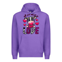 Purple All We Need İs Moo Love Premium Hoodie - SublimationCraftShop
