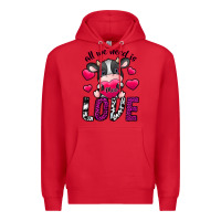 Red All We Need İs Moo Love Premium Hoodie - SublimationCraftShop