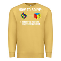 Antique Gold youth rubiks cube rotate the sides to the position shown cube Premium Sweatshirt - DesigneFamous