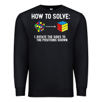 Black youth rubiks cube rotate the sides to the position shown cube Premium Sweatshirt - DesigneFamous