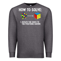 Charcoal Heather youth rubiks cube rotate the sides to the position shown cube Premium Sweatshirt - DesigneFamous