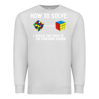 Dove Grey youth rubiks cube rotate the sides to the position shown cube Premium Sweatshirt - DesigneFamous