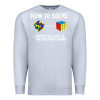 Heather Grey youth rubiks cube rotate the sides to the position shown cube Premium Sweatshirt - DesigneFamous