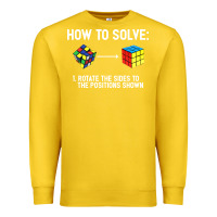 Lemon youth rubiks cube rotate the sides to the position shown cube Premium Sweatshirt - DesigneFamous