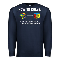 Navy youth rubiks cube rotate the sides to the position shown cube Premium Sweatshirt - DesigneFamous