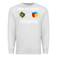 Oatmeal Heather youth rubiks cube rotate the sides to the position shown cube Premium Sweatshirt - DesigneFamous