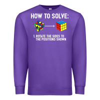 Purple youth rubiks cube rotate the sides to the position shown cube Premium Sweatshirt - DesigneFamous