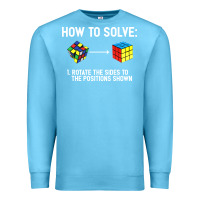Ocean Blue youth rubiks cube rotate the sides to the position shown cube Premium Sweatshirt - DesigneFamous