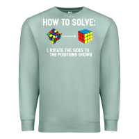 Seafoam youth rubiks cube rotate the sides to the position shown cube Premium Sweatshirt - DesigneFamous