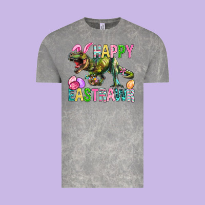 Happy Eastrawr Easter Vintage Tee Designed By Bundleandbundleshop
