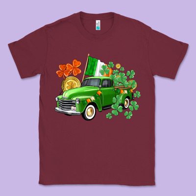 Western St. Patrick's Day Truck Classic Tee Designed By Cowgirlartshop