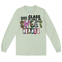 Matcha my class ısfull of sweet hearts Long Sleeve Tee - CowhideDigitalArt