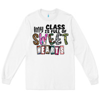 White my class ısfull of sweet hearts Long Sleeve Tee - CowhideDigitalArt