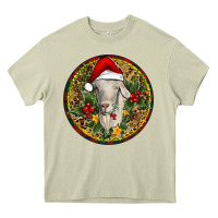 Mossy Christmas Goat Heavy Core Tee - RanaPortraitStore