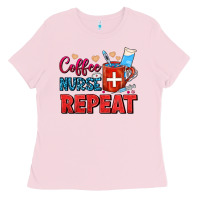 Coffee Nurse Repeat Ladies Tee | Teevron