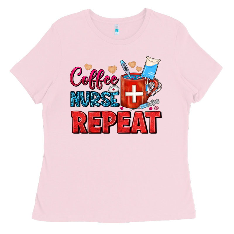 Coffee Nurse Repeat Ladies Tee by FaDigitalArtStudio | Teevron