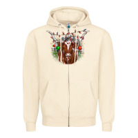 Sandshell christmas  texas longhorn Zipper Hoodie - JahusDesignShop