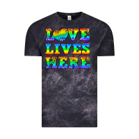 Cloud Black Western Love Lives Here Vintage Tee - BundleAndBundleShop