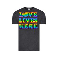 Vintage Black Western Love Lives Here Vintage Tee - BundleAndBundleShop