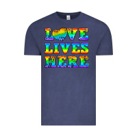 Vintage Denim Western Love Lives Here Vintage Tee - BundleAndBundleShop