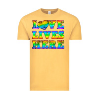 Vintage Mustard Western Love Lives Here Vintage Tee - BundleAndBundleShop