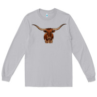 Moon Dust texas longhorn illustration Long Sleeve Tee - CowhideDigitalArt