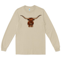 Mushroom texas longhorn illustration Long Sleeve Tee - CowhideDigitalArt