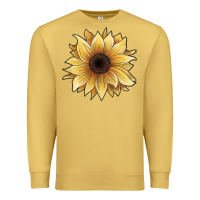 Antique Gold watercolor sunflower Premium Sweatshirt - JahusDesignShop
