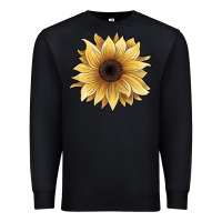 Black watercolor sunflower Premium Sweatshirt - JahusDesignShop
