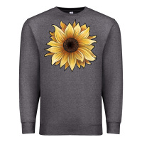 Charcoal Heather watercolor sunflower Premium Sweatshirt - JahusDesignShop