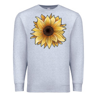 Heather Grey watercolor sunflower Premium Sweatshirt - JahusDesignShop