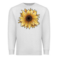 Oatmeal Heather watercolor sunflower Premium Sweatshirt - JahusDesignShop