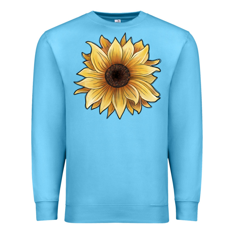 Watercolor Sunflower Premium Sweatshirt by JahusDesignShop | Teevron