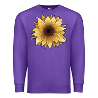 Purple watercolor sunflower Premium Sweatshirt - JahusDesignShop