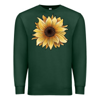 Sports Green watercolor sunflower Premium Sweatshirt - JahusDesignShop
