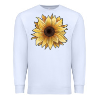 White watercolor sunflower Premium Sweatshirt - JahusDesignShop