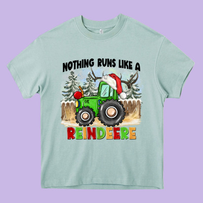 Nothing Runs Like A Reindeere Heavy Core Tee Designed By Cowgirlartshop