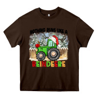 Chocolate Brown nothing runs like a reindeere Heavy Core Tee - CowGirlArtShop