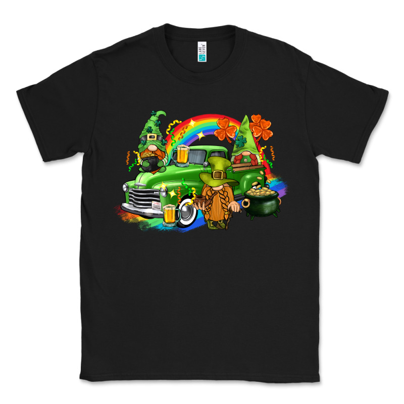 St. Patrick's Day Truck With Gnomies Classic Tee by CowGirlArtShop | Teevron