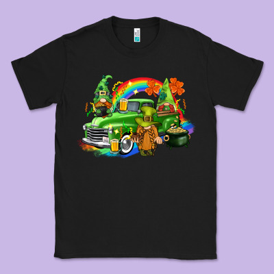 St. Patrick's Day Truck With Gnomies Classic Tee Designed By Cowgirlartshop